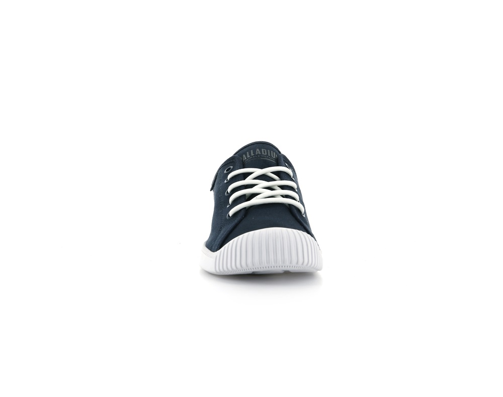 Zapatos Bajos Palladium EASY LACE CANVAS Mujer Indigo | Costa Rica-78156